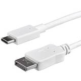 3ft/1m USB C to DisplayPort 1.2 Cable 4K 60Hz, USB-C to DisplayPort Adapter Cable HBR2, USB Type-C DP Alt Mode to DP Monitor Video Cable, Compatible with Thunderbolt 3, White - USB-C Male to DP Male (CDP2DPMM1MW) - external video adapter - ST
