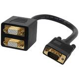 StarTech 1 ft. VGA to VGA Splitter Cable - M/F Dual Monitor Video Cable Splitter (VGASPL1VV) - VGA splitter - 30 cm