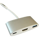 Hub USB LC-Power LC-HUB-C-MULTI-4 - docking station - USB-C - HDMI