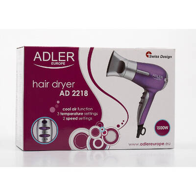 Adler AD 2218 Silver,Violet 1500 W