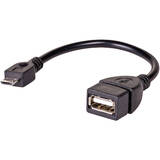 Adaptor AKYGA AK-AD-09 USB cable 0.15 m USB 2.0 USB A Micro-USB B Black
