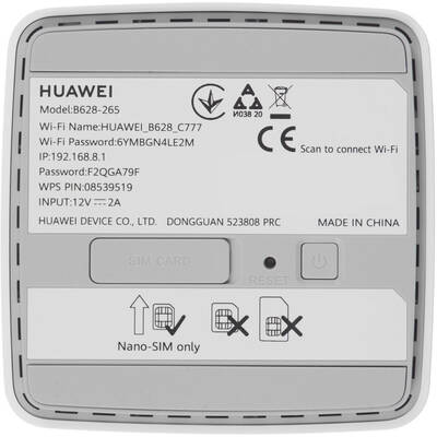 Router Wireless Huawei B628-265 1200Mbps a/b/g/n/ac 3G/4G (LTE) 600Mbps LAN White