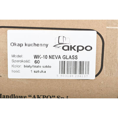 AKPO Hota total incorporabila  WK-10 NEVA GLASS 60  White