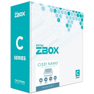 Sistem Mini ZOTAC ZBOX nano CI331 DDR4-SDRAM N5100  Intel® Celeron® N 4 GB 120 GB SSD Windows 10 Pro N Black