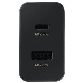 Samsung Incarcator retea Super Fast Charge 30W, Dual USB (Type-C + USB-A), Negru