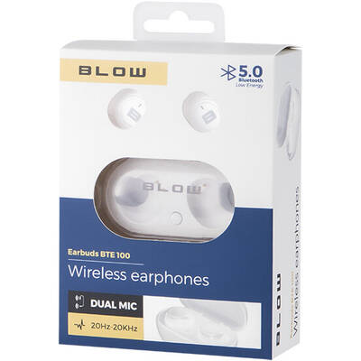 Casti Bluetooth Blow Earbuds  BTE100 alb / 32-815
