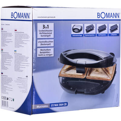 Boman 613641 sandwich maker 650 W Black