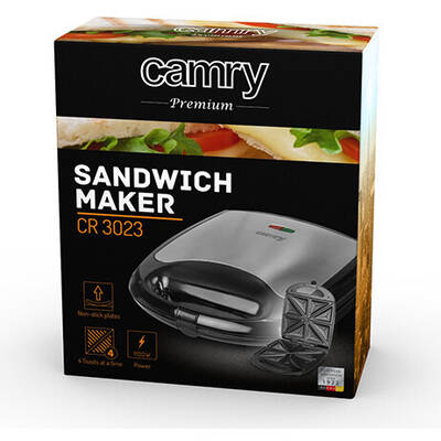 CAMRY CR 3023 sandwich maker 1500 W Black,Grey