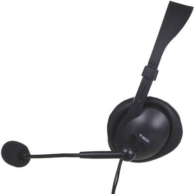 Casti Over-Head IBOX cu microfon W1MV Negru