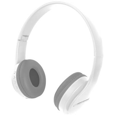 Casti Bluetooth Esperanza v.5.0 cu microfon, Banjo, reglabile, albe