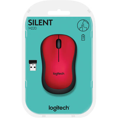Mouse LOGITECH M220 Silent Red