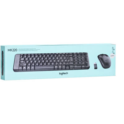 Kit Periferice LOGITECH tastatura si mouse MK220 Black