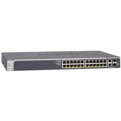 Switch Netgear S3300 28PT STACKABLE SMART PoE W/10G 2 x SFP+, 2 x 10GBase-T (GS728TXP)