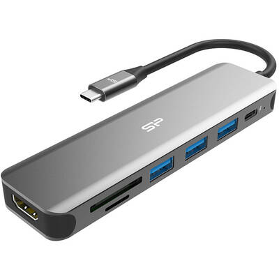 Docking Station SILICON-POWER Boost SU20 7in1 USB USB-C HDMI SD card