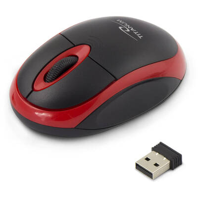 Mouse TITANUM TM116E Wireless 2.4GHZ Black / Red