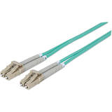 Fiber Optic Patch Cable, OM3, LC/LC, 2m, Aqua, Duplex, Multimode, 50/125 µm, LSZH, Fibre, Lifetime Warranty, Polybag