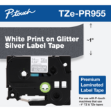 Banda etichete Brother Tapes TZePR955 24mm silver/white