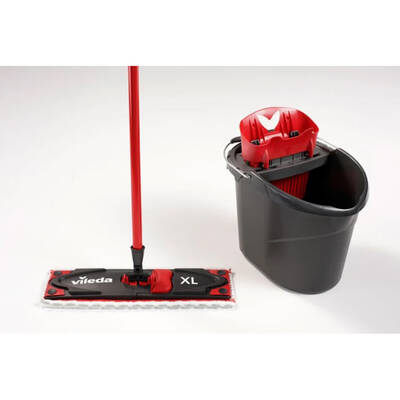 Mop Vileda Ultramax XL Box Dry & Wet Microfibră Negru, Roșu