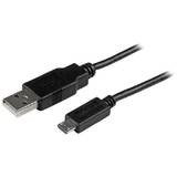 StarTech 15cm Mobile Charge Sync USB to Slim Micro USB Cable for Phones & Tablets A to Micro B - M/M (USBAUB15CMBK)
