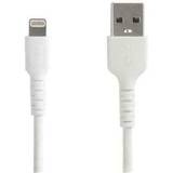 StarTech 2m USB A to Lightning Cable - Durable Rugged White iPhone iPad Charge & Sync Charger Cord w/Aramid Fiber Apple MFI Certified Lightning / USB - 2 m