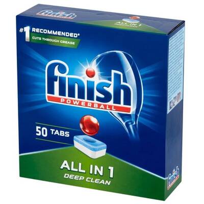 Tablete Finish ALL-IN-1 pentru mașina de spălat vase 800 g 50 buc.