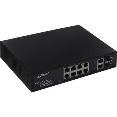 Switch Pulsar SF108 Managed Fast Ethernet (10/100) Power over Ethernet (PoE) Black