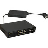 SF108 Managed Fast Ethernet (10/100) Power over Ethernet (PoE) Black