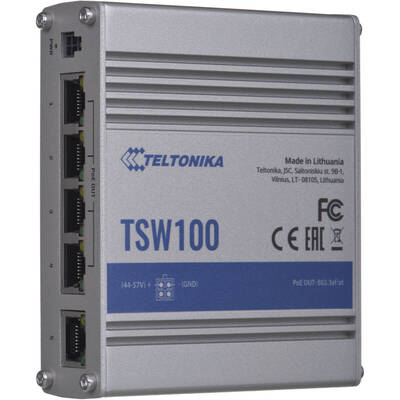 Switch TELTONIKA TSW100 5x RJ45 1000Mb/s, 4x PoE