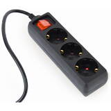 Priza/Prelungitor EG-PSU3-01 UPS Power Strip, 3 Schuko Outlets, C14 Plug, 10A, 0.6m Cable, Black Color