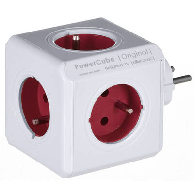 Allocacoc Priza/Prelungitor PowerCube Original Type E 5 AC outlet(s) Indoor Red