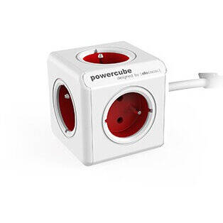 Allocacoc Priza/Prelungitor PowerCube 1.5 m 5 AC outlet(s) Indoor Red, White