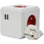 Allocacoc Priza/Prelungitor 2402RD/FREUPC 1.5 m 4 AC outlet(s) Indoor Red,White