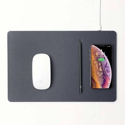 POUT Incarcator Mouse pad with high-speed wireless charging HANDS 3  PRO dust gray