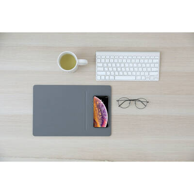 POUT Incarcator Mouse pad with high-speed wireless charging HANDS 3  PRO dust gray