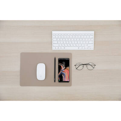 POUT Incarcator Mouse pad with high-speed wireless charging HANDS 3  PRO latte cream