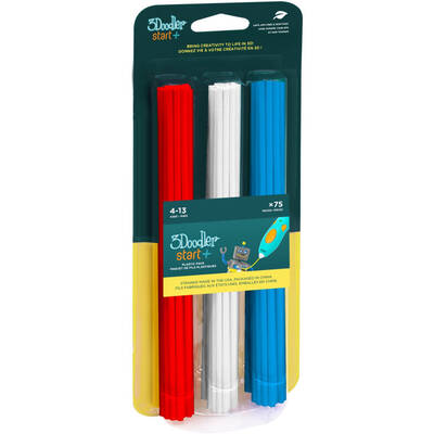 3Doodler Start 3DS-ECO-MIX1-75 3D printing material Compostable plastic Blue, Red, White 1 g