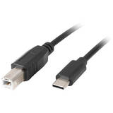 Cablu Date  CA-USBA-13CC-0030-BK 3m USB 2.0 USB C USB B Negru