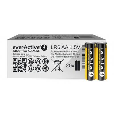 everActive Baterie Alkaline batteries Industrial Alkaline LR6 AA  - carton box 40 pcs