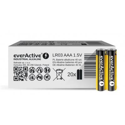 everActive Baterie Alkaline batteries Industrial Alkaline LR03 AAA  - carton box - 40 pieces