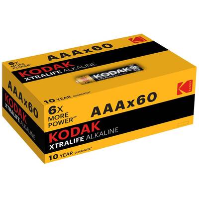 KODAK Baterie LR03 AAA Alkaline Batteries x 60 pcs