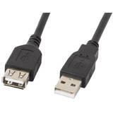 Cablu Date USB EXTENSION CABLE 2.0 AM-AF 1.8M (BLACK) CA-USBE-10CC-0018-BK