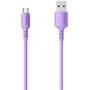 SOMOSTEL Cablu Date MICRO 3A VIOLET 3100mAh QUICK CHARGER 1.2M POWERLINE SMS-BP06 MACARON - 10000+ BENDING STRENGTH