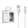 SOMOSTEL Cablu Date USB Iphone 3A CABLE WHITE 3100mAh QUICK CHARGER 1.2M POWERLINE SMS-BP02 WHITE - bending life 6000 +