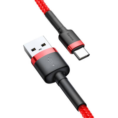 Baseus Cablu Date Cafule 2 m USB 2.0 USB A USB C Red