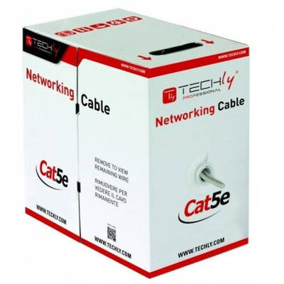 Accesoriu Retea TECHLY F/UTP Hank Cable Cat.5E CCA 305m Solid Outdoor Negru ITP8-RIS-0305LO
