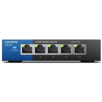Switch Linksys LGS105 Unmanaged Gigabit Ethernet (10/100/1000) Black,Blue