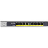 GS108LP Unmanaged Gigabit Ethernet (10/100/1000) Black, Gray 1U Power over Ethernet (PoE)