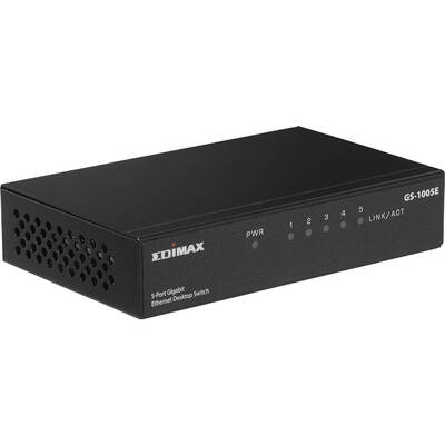 Switch Edimax GS-1005E  Unmanaged Gigabit Ethernet (10/100/1000) Black