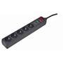 Gembird dublat-SPriza/Prelungitor SPG5-C-15 surge protector 5 AC outlet(s) 250 V Black 4.5 m