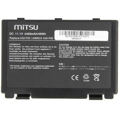 Acumulator Laptop MITSU BC/AS-K50 (ASUS 4400 MAH 49 WH)